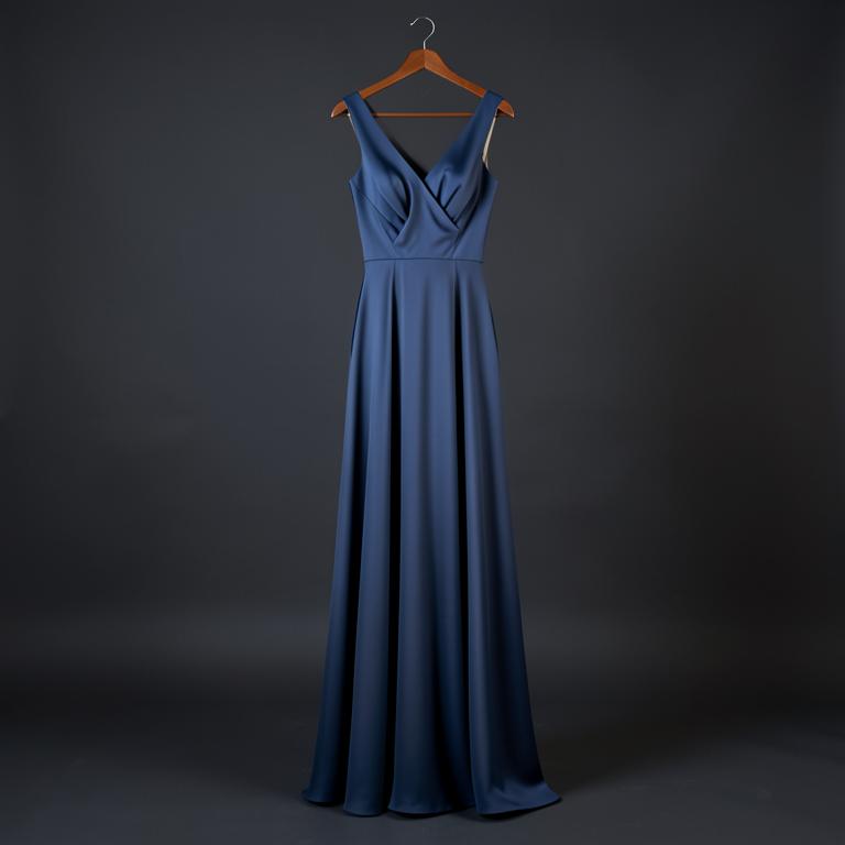 Vestido largo planchado